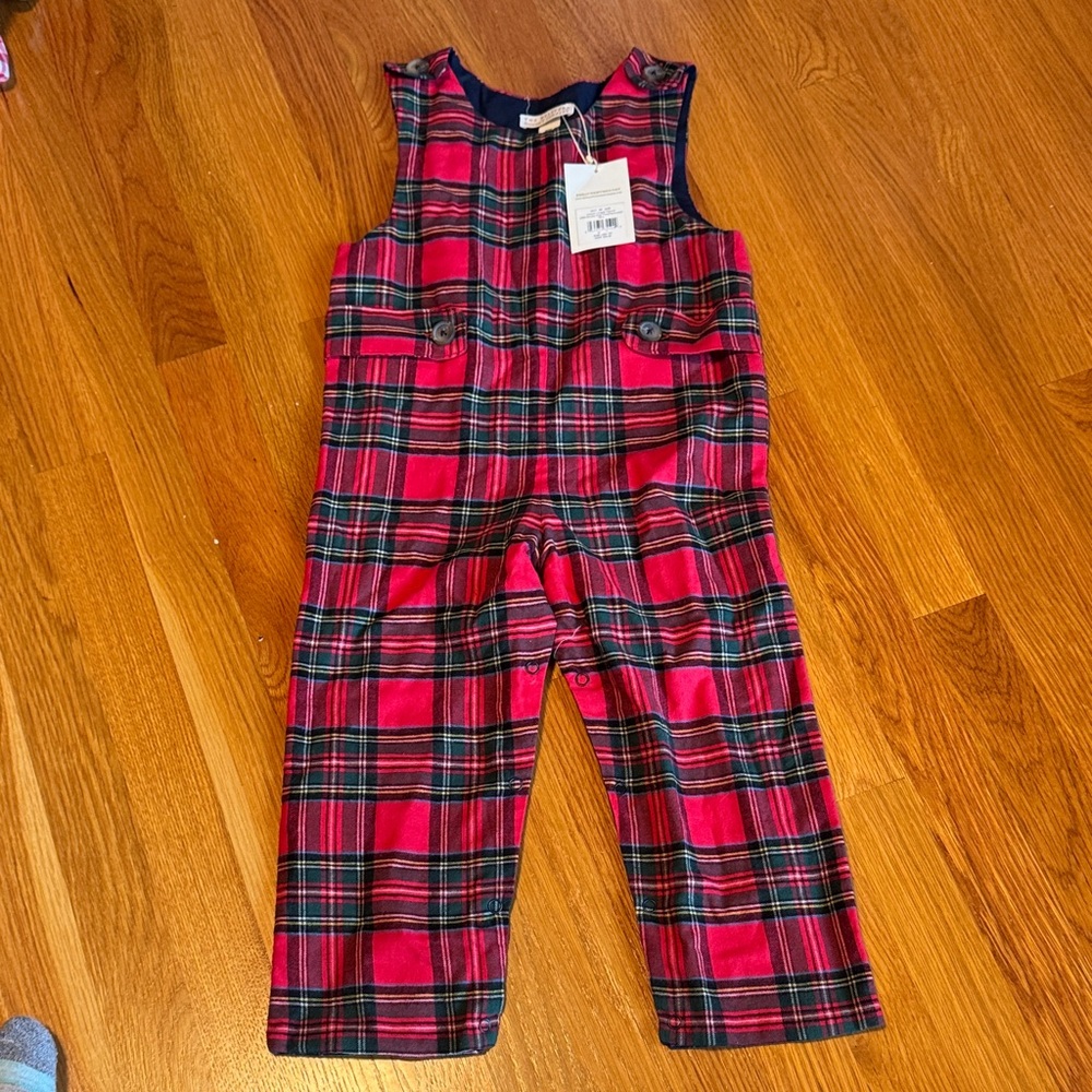 The Beaufort Bonnet Company Red Plaid Kids Jon Jon